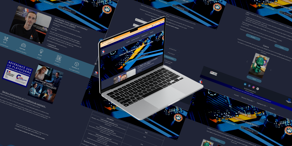 <p>Mockup desktop du projet de refonte du site web de la société Labbej27</p>
